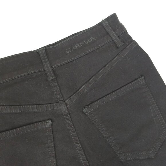 Womens 25 Black Distressed Denim Short Shorts Summer Whimsigoth Festival Rocker - Picture 7 of 11